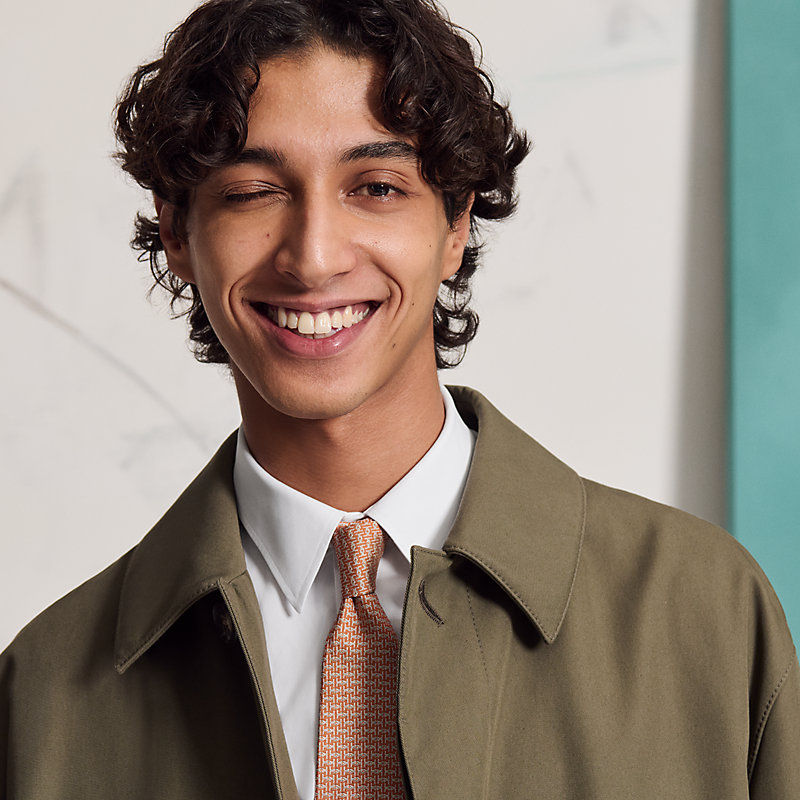 H Marin tie - Orange | Hermès USA